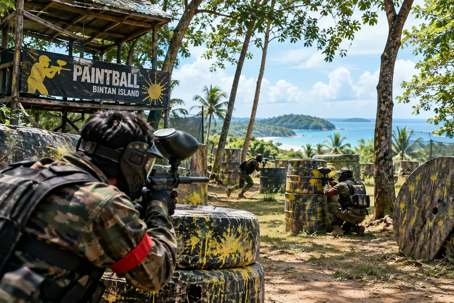 Paintball Action on Bintan Island